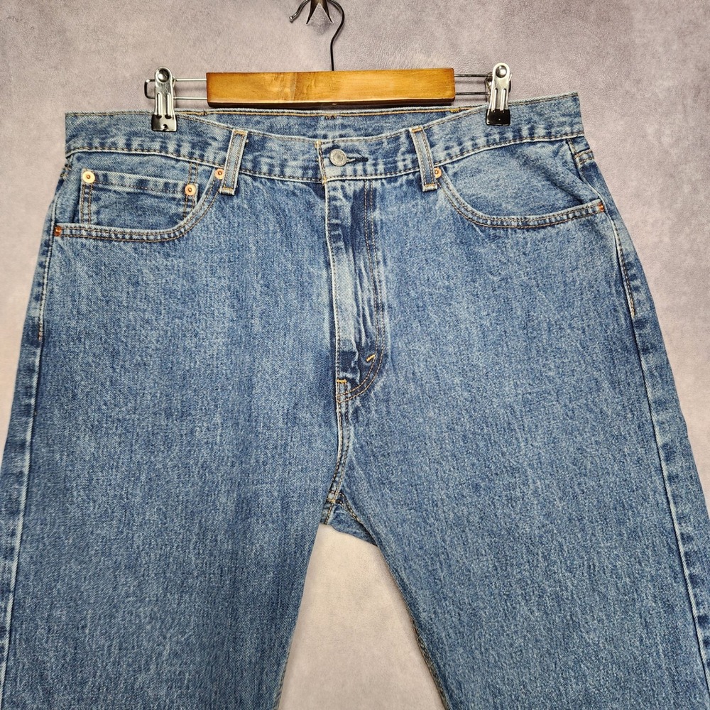 Levi's 505 Regular Fit Mens Jeans size 36‎ 38x29 Blue Straight Leg Classic Denim - Picture 2 of 14